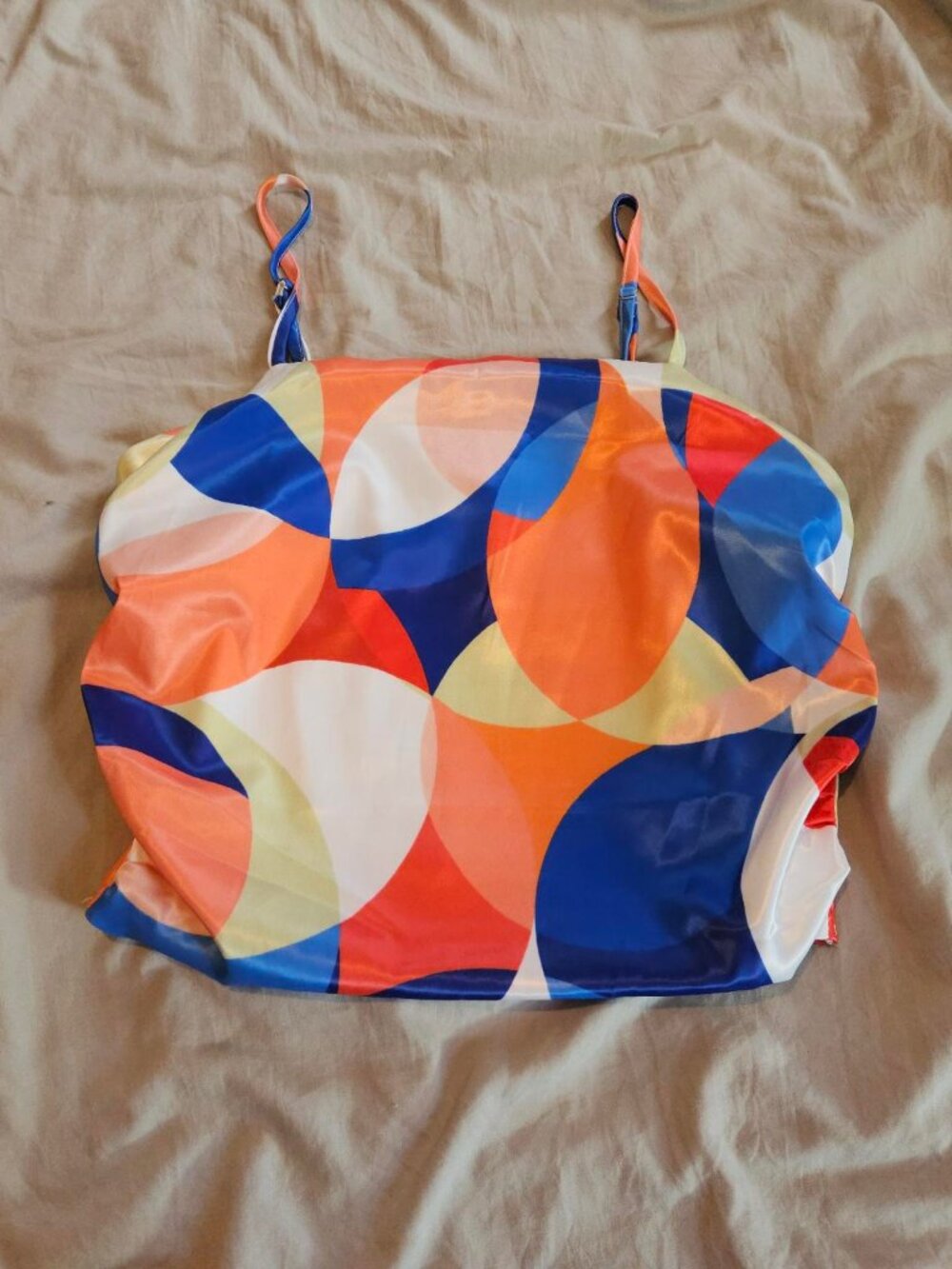Willow & Root Colorful Satin Crop Top Size S